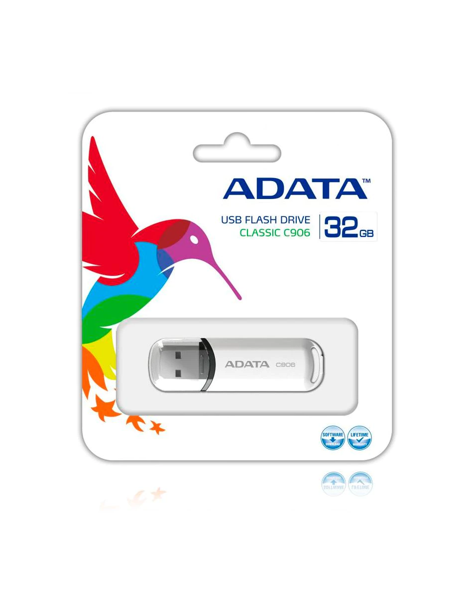MEMORIA ADATA 32GB USB 2.0 C906 BLANCO