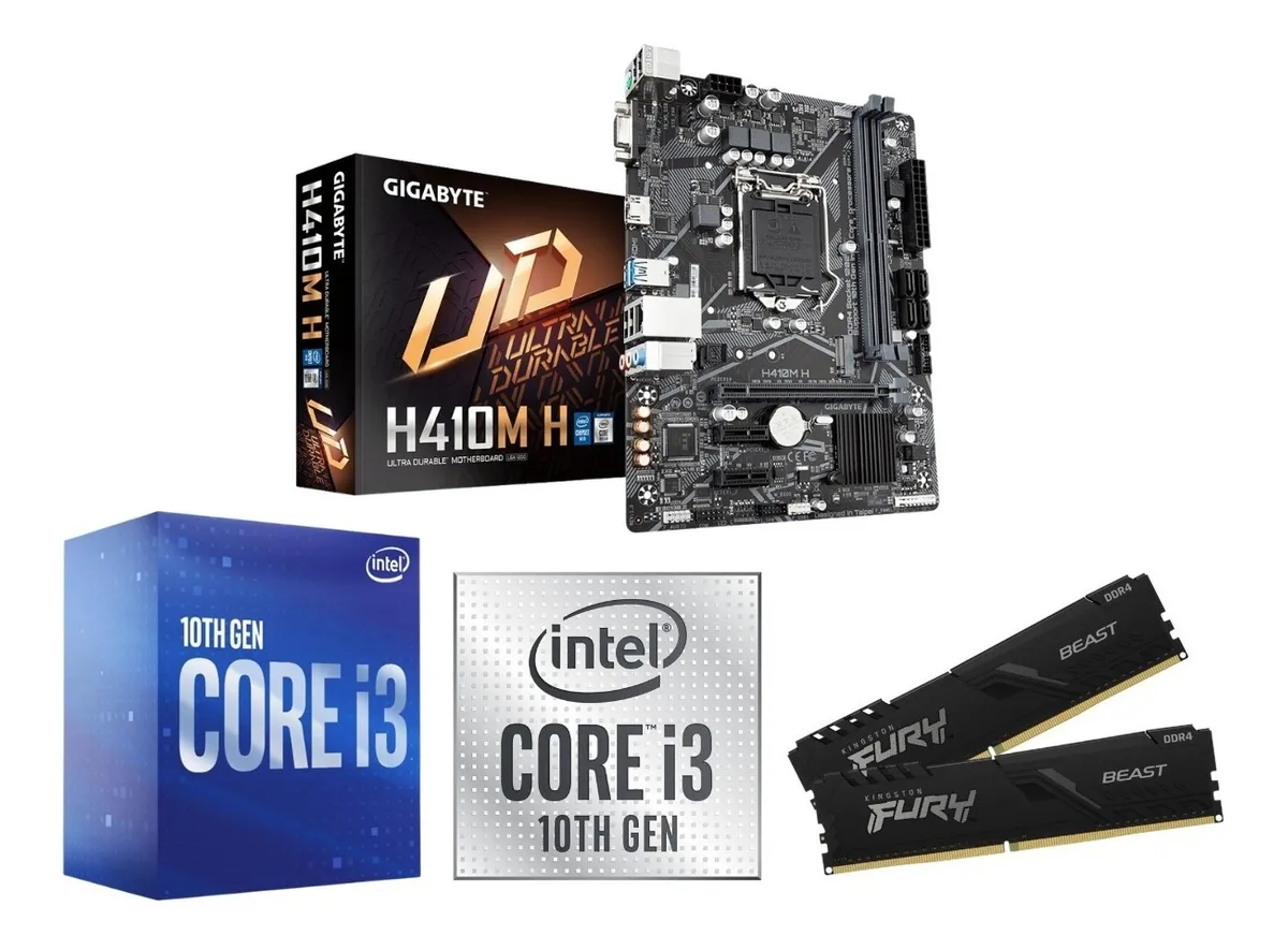 Kit Actualización Tarjeta Madre H410 Intel Core I3 Ram 16 Gb